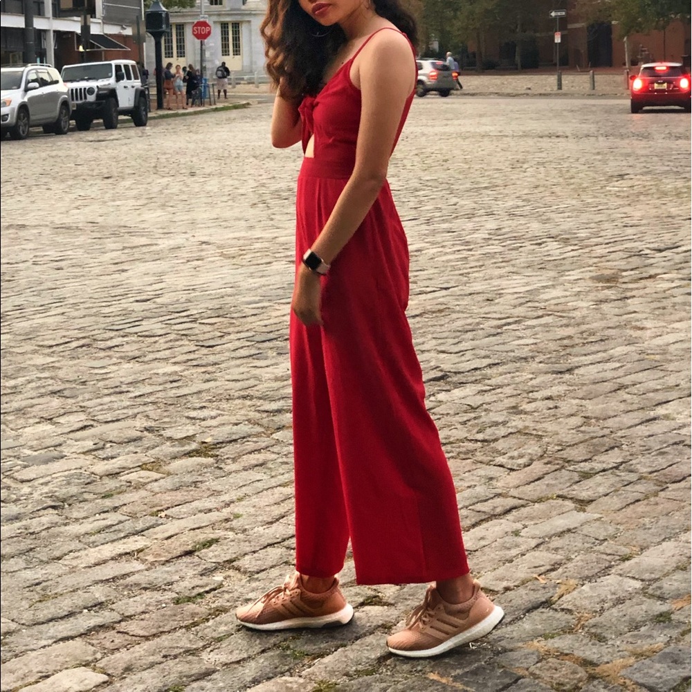 Red Romper Jumpsuit